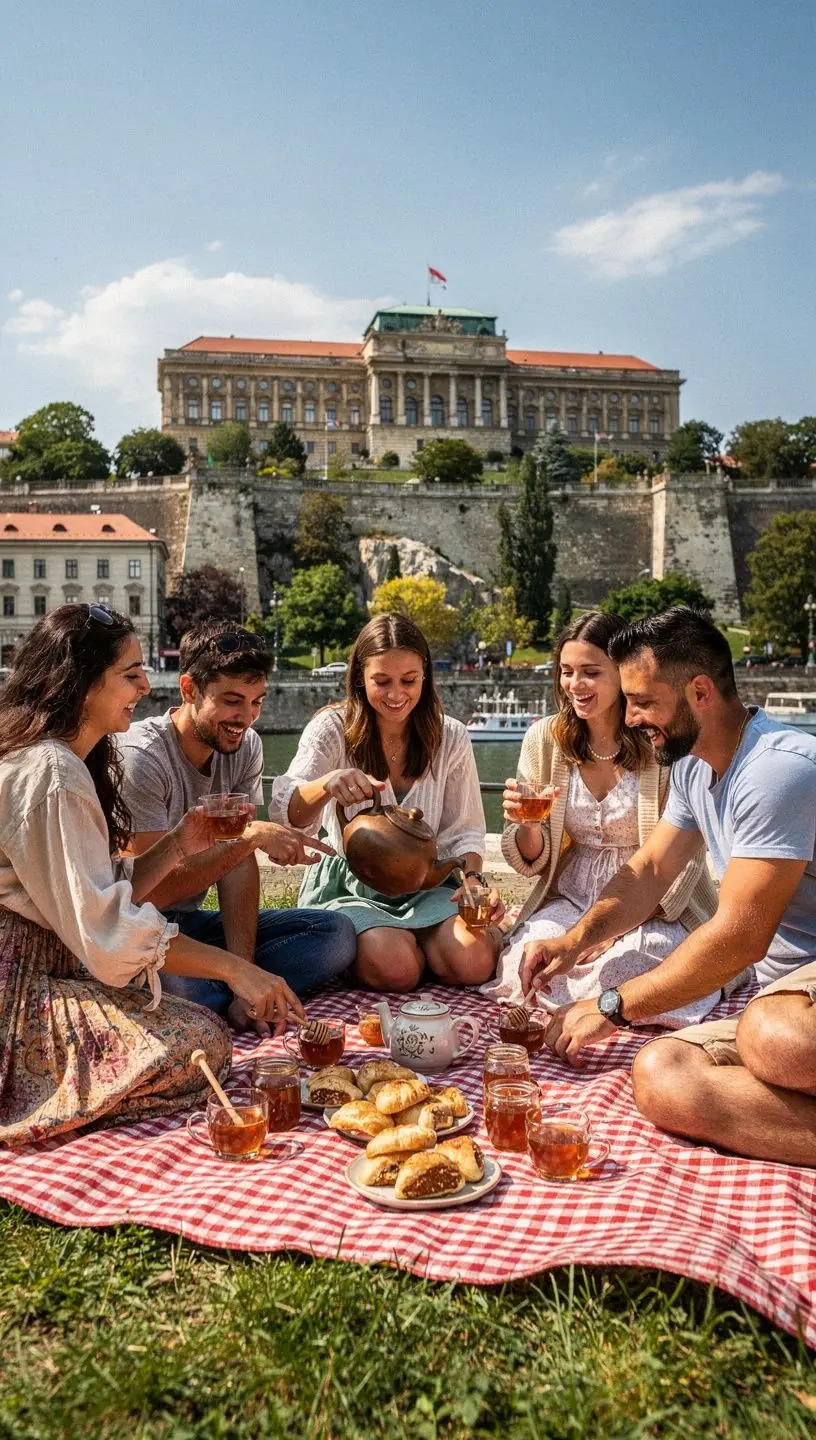 Friss zöldtea levelek, mellette mézeskalács és természetes édesítők.